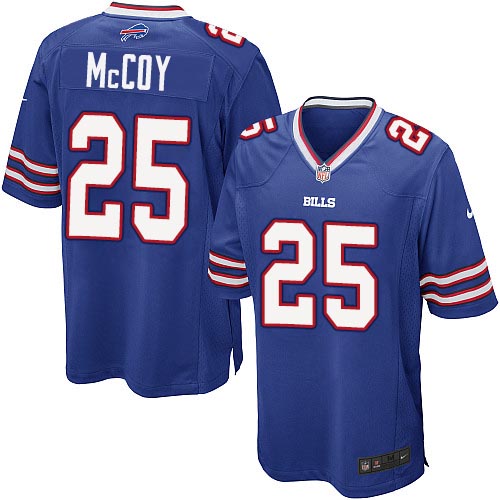 Men's Game LeSean McCoy Nike Jersey Royal Blue Home - #25 NFL Buffalo Bills